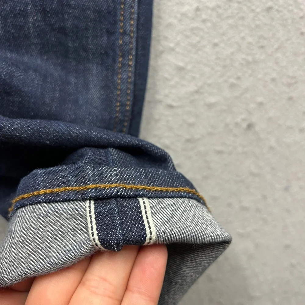 Banana Republic Selvedge Jeans Mens 33x34 Dark Wash Slim Reissue CA 94-105 Blue